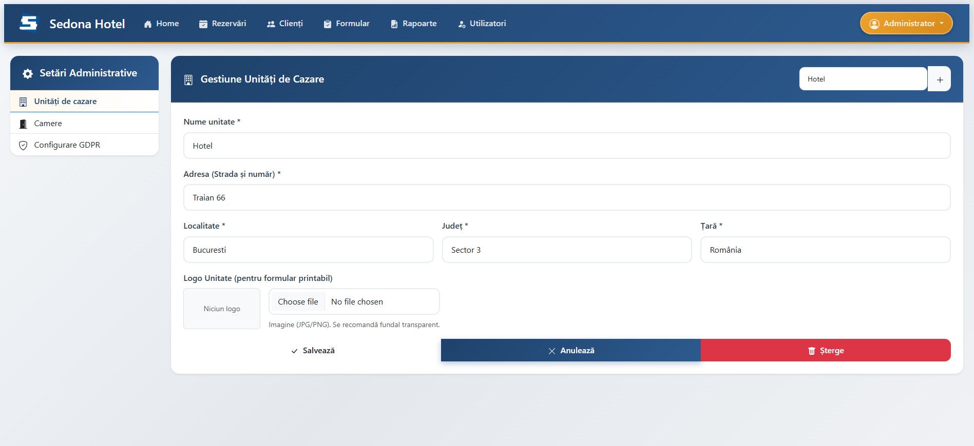 Hotel Unitate Cazare