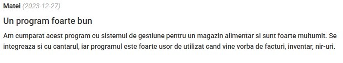 Recenzie Matei — Sedona Retail