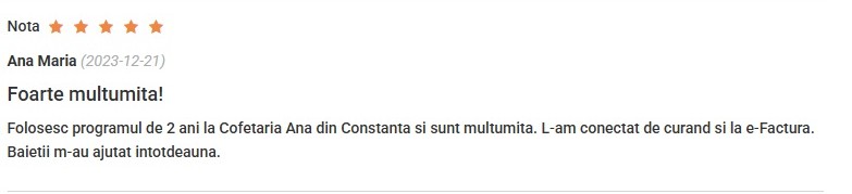 Recenzie Ana Maria — Sedona Retail